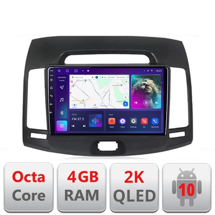 Navigatie Hyundai Elantra 2007-2011 C-2009 Android Octa Core Ecran 2K QLED GPS 4G 4+32GB 360 KIT-2009+EDT-E409-2K CarStore Technology