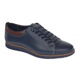 Pantofi casual barbati din piele naturala - Model Markus AS Bleumarin - Maro