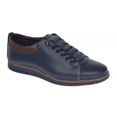 Pantofi casual barbati din piele naturala - Model Markus AS Bleumarin - Maro