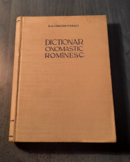 Dictionar onomastic romanesc N. A. Constantinescu foto