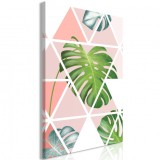 Cumpara ieftin Tablou - Geometric Monstera (1 Part) Vertical 60x90 cm