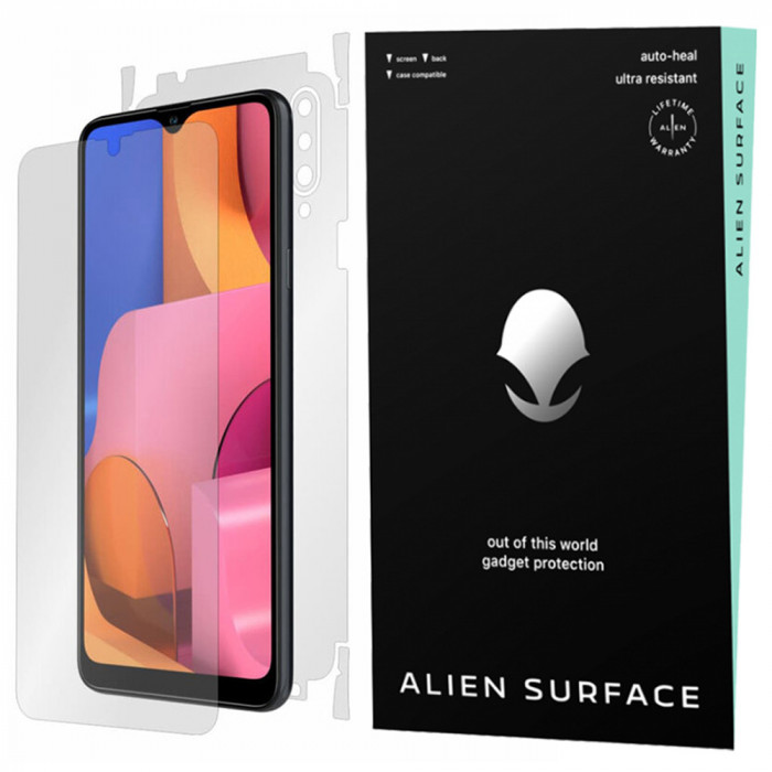 Folie pentru Samsung Galaxy A20s, Alien Surface Screen+Edges+Back, Transparent