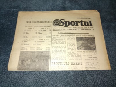 ZIARUL SPORTUL 3 DECEMBRIE 1982 foto