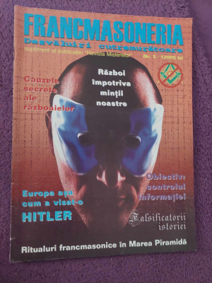 Revista veche FRANCMASONERIA,Supliment al publicatiei,,Revista Misterelor,RARA foto