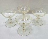 Patru cupe din cristal pentru servit sampanie, Secol XX