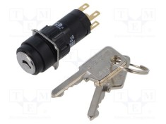 Comutator rotativ cu cheie EAO 16mm, 2 poziții, NC NO, seria 51