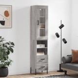 vidaXL Dulap &icirc;nalt, gri sonoma, 34,5x34x180 cm, lemn prelucrat