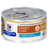 Hill&amp;#039;s Prescription Diet k/d Stew Kidney care conserve pentru pisici ton 82 g, Hill&#039;s