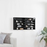 vidaXL Dulap de Expunere Stejar Negru 100 x 8,5 x 50 cm Lemn compozit 862296