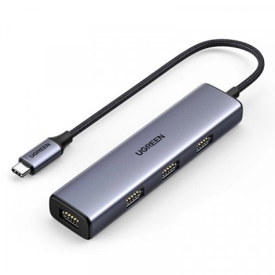 Hub USB-C UGREEN CM473, 4 x USB-A 3.0, 0.15m, Gri foto