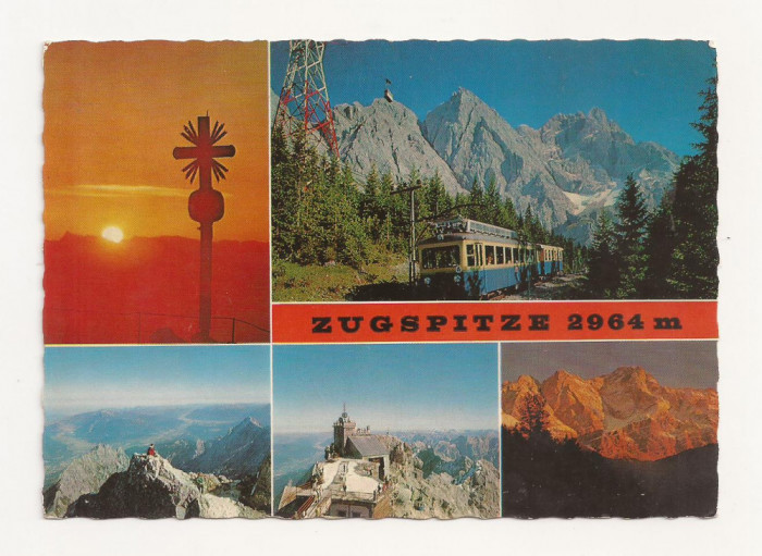 FA1 - Carte Postala - GERMANIA - Zugspitze 2964 m, circulata 1970