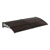 Marchiza Copertina Dubla din Policarbonat si Plastic ABS, Dimensiuni 300x100cm, Culoare Maro/Negru, [en.casa]
