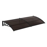 Cumpara ieftin Marchiza Copertina Dubla din Policarbonat si Plastic ABS, Dimensiuni 300x100cm, Culoare Maro/Negru, [en.casa]