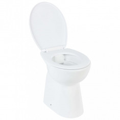 Vas WC fără ramă, închidere silențioasă, + 7 cm, alb, ceramică