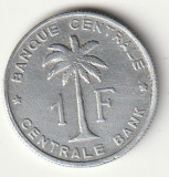Moneda 1 franc 1957 - Congo Belgian, Africa, Aluminiu