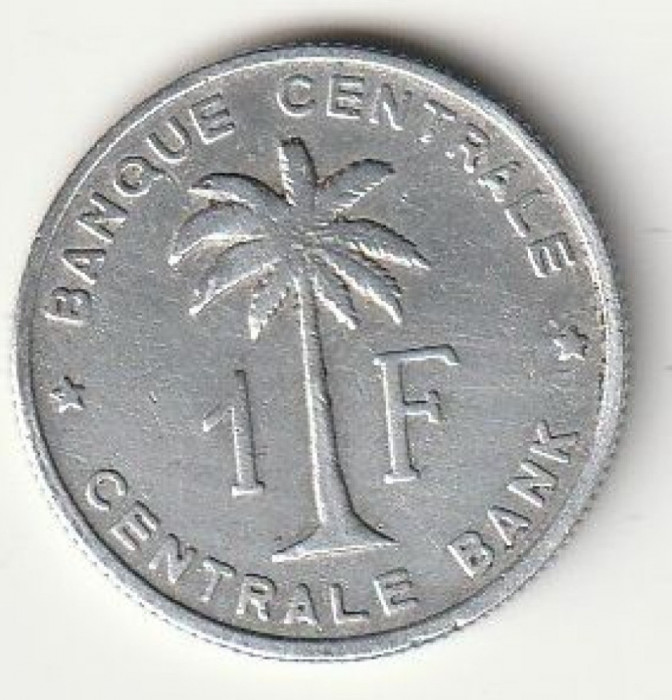 Moneda 1 franc 1957 - Congo Belgian