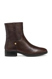 Geox cizme de piele D FELICITY culoarea bordo, cu toc plat, D56G1A 00043 C6006
