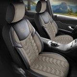 Cumpara ieftin Set Huse Scaune Auto pentru Volkswagen Passat B6 - Panda Berlin, bej - negru, 11 piese