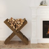 Cumpara ieftin Suport pentru bușteni maro miere 47x39,5x48cm lemn masiv de pin