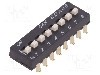 Intrerupator DIP, 2 pozitii, montare SMT, 8 sectiuni, C&amp;K - SDA08H1SBD