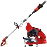 Einhell GE-LC 18 Li T PXC + GC-CS 85 E - Drujba fara acumulatori si incarcator Li-Ion 18 V - Ah 17 cm 3.76 m/s + Masina de ascutit lanturi 85 W 108x23