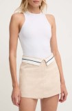 Answear Lab fustă-pantalon culoarea bej, uni, high waist