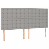 Cumpara ieftin Tablii de pat, 4 buc, gri deschis, 90x5x78/88 cm, textil