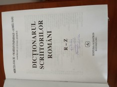 Dictionarul Scriitorilor Romani-Mircea Zahiu. foto