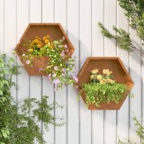 VidaXL Jardiniere de perete, 2 buc., ruginiu, 46x10x40 cm, oțel corten