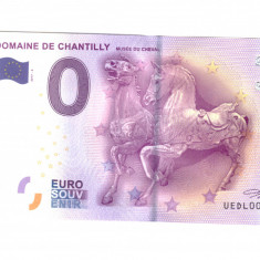 Bancnota souvenir Franta 0 euro Domaine de Chantilly. Musee du Cheval, 2017-2