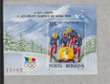 ROMANIA 1992 LP 1276 J. O. DE IARNA ALBERTVILLE COLITA NEDANTELATA STARE MNH