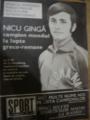 Revista Sport(nr.10 octombrie 1977) - Dudu Georgescu a doua gheata de aur-Dinamo foto