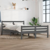 VidaXL Cadru de pat, gri, 160x200 cm, lemn masiv de pin
