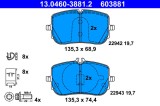 ATE 13.0460-3881.2 set placute frana,frana disc