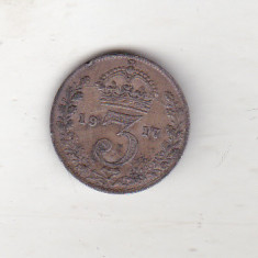 bnk mnd Anglia Marea Britanie 3 pence 1917 argint