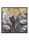 Cumpara ieftin Tablou canvas in ulei Leaves 82.6x4.3x82.6 cm