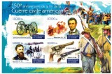 GUINEEA 2015 - SUA, Razboiul civil, aniv. 150 ani/ colita+bloc MNH
