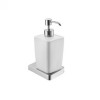 Dozator Sapun Lichid Wellis Capri Cromat, Montare Perete, Metal/Portelan, 8.2x12.3x19 cm