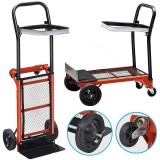 Carucior liza portabil cu 4 roti, suport sac de gunoi, pliabil, transport marfa maxim 80 kg, ProCart