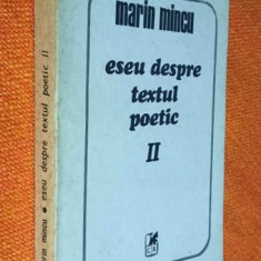 Eseu despre textul poetic - Marin Mincu Vol. 2