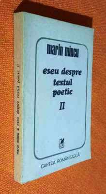 Eseu despre textul poetic - Marin Mincu Vol. 2 foto