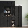 Gossi dulap depozitare slim negru 30x42,5x225 cm lemn prelucrat