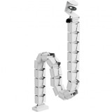 Organizator cabluri/canal cablu inaltime reglabila max. 1.34m Alb, InLine IL59996E