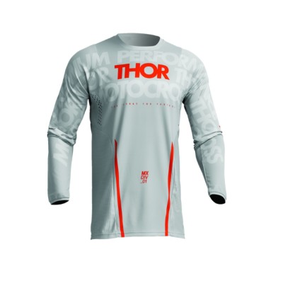 Bluza Motocross/Enduro Thor Pulse Mono gri cu portocaliu foto