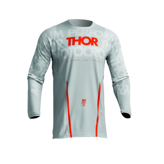 Bluza Motocross/Enduro Thor Pulse Mono gri cu portocaliu
