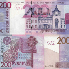 BELARUS █ bancnota █ 200 Rublei █ 2009 (2016) █ P-42 █ UNC █ necirculata