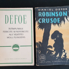 2 titluri DANIEL DEFOE: Robinson Crusoe / Întâmplări ale vestitei Moll Flanders