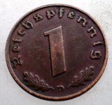 2.466 GERMANIA 1 REICHSPFENNIG 1937 D, Europa, Bronz