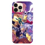 Husa compatibila cu Apple iPhone 15 Pro Max model One Punch Man Hero Team, Silicon, TPU, Viceversa, Transparent, Carcasa