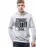 Cumpara ieftin Hanorac Barbati Gri - Straight Outta Cluj - 2XL, THEICONIC